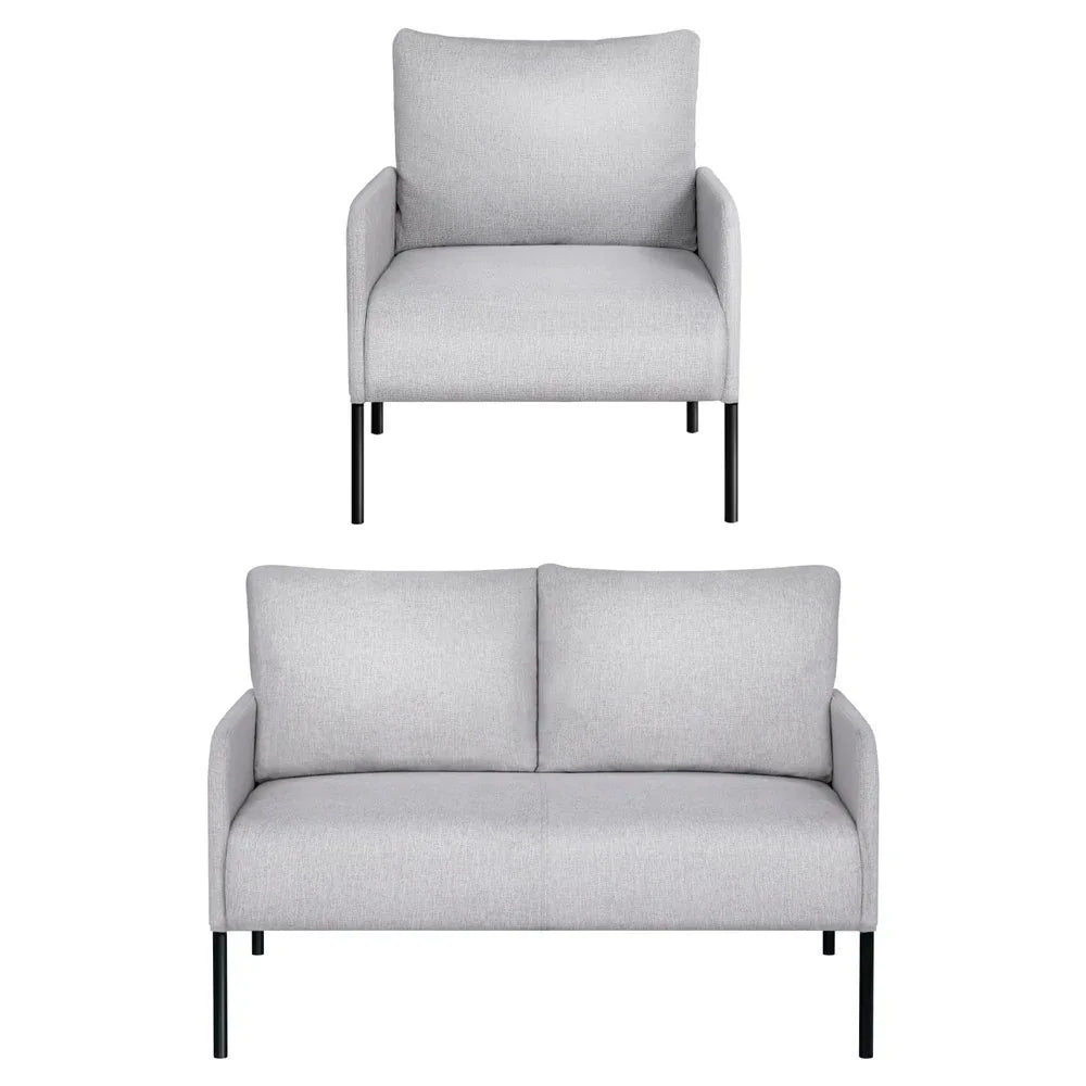 Artiss Armchair 4 Seater Sofa Set Pillow Gery Kane - Mekamart Australia