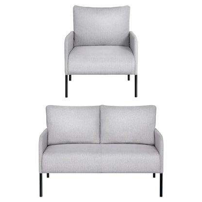 Artiss Armchair 4 Seater Sofa Set Pillow Gery Kane - Mekamart Australia