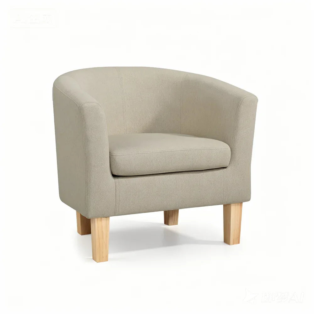 Artiss Armchair Tub Chair Beige Abby - Mekamart Australia
