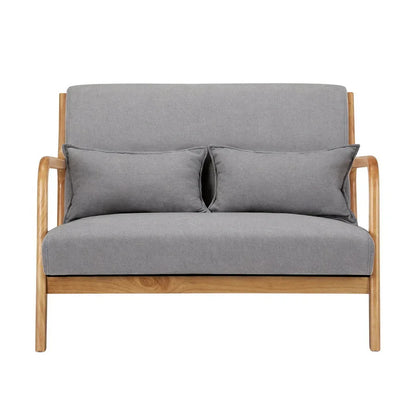 Artiss Armchair 2-seater Loveseat Fabric Grey - Mekamart Australia