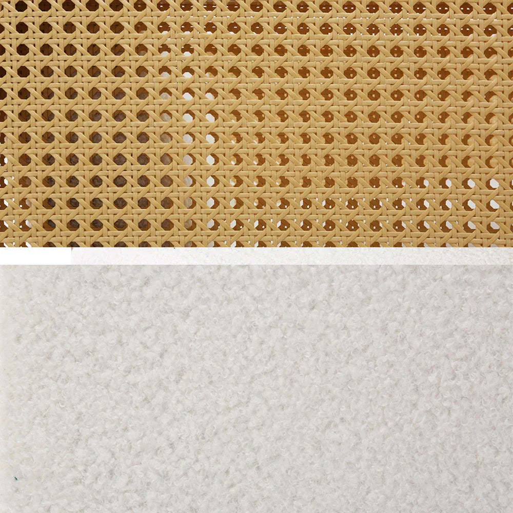 Artiss Armchair Rocking Chair Boucle Rattan White - Mekamart Australia