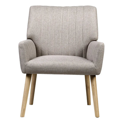 Artiss Armchair Fabric Beige Sebastini - Mekamart Australia