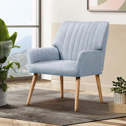 Artiss Armchair Fabric Blue Grey Sebastini - Mekamart Australia