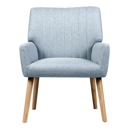 Artiss Armchair Fabric Blue Grey Sebastini - Mekamart Australia