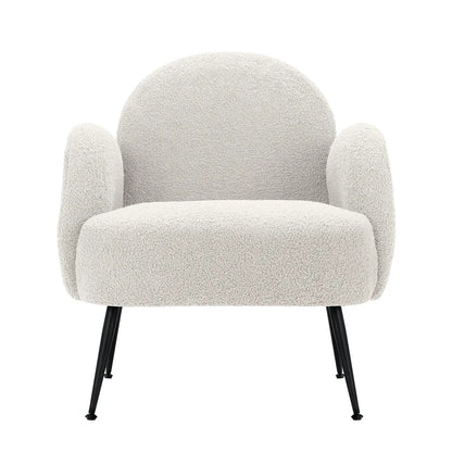 Artiss Armchair Boucle White Hanes - Mekamart Australia