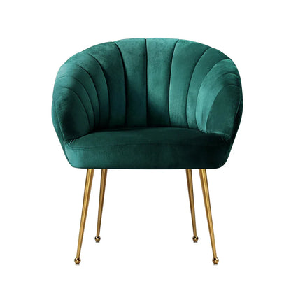 Artiss Armchair Velvet Green Eloise - Mekamart Australia
