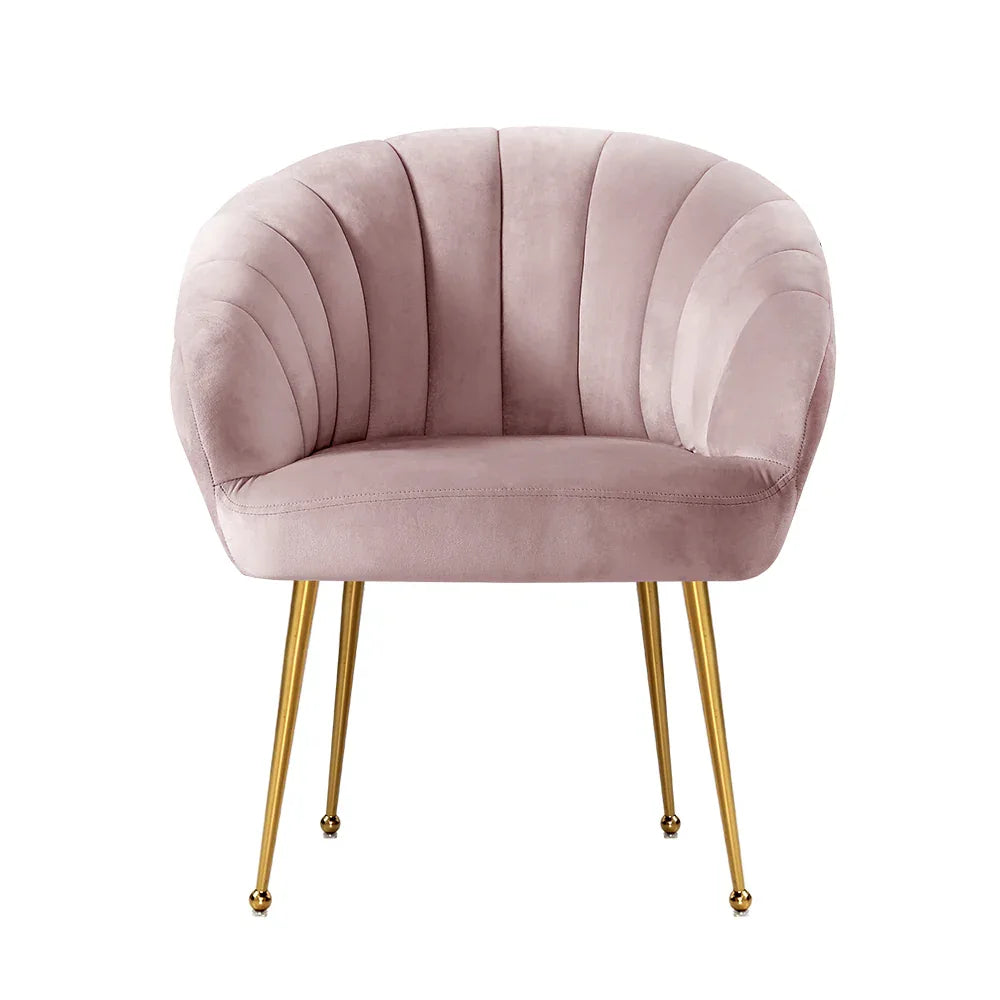 Artiss Armchair Velvet Pink Eloise - Mekamart Australia