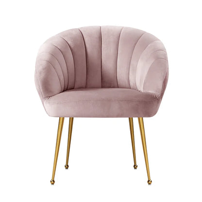 Artiss Armchair Velvet Pink Eloise - Mekamart Australia