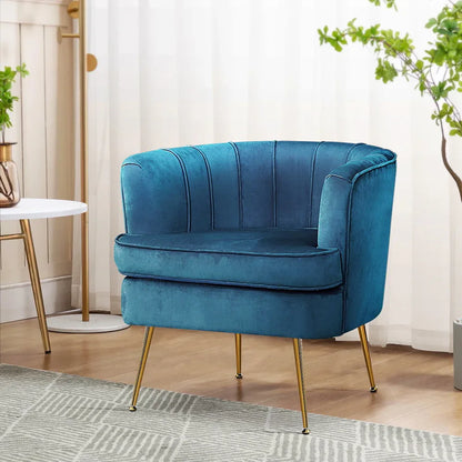 Artiss Armchair Velvet Blue Norvia - Mekamart Australia