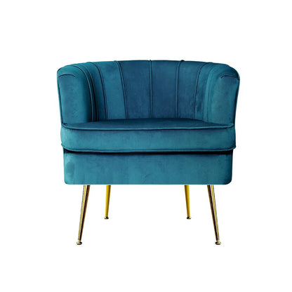 Artiss Armchair Velvet Blue Norvia - Mekamart Australia