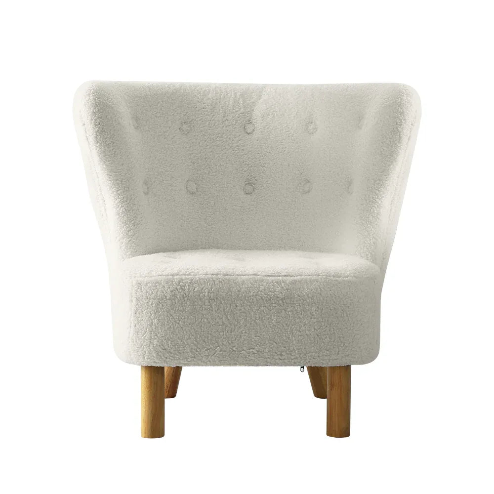 Artiss Armchair Lounge Accent Chair Armchairs Couch Chairs Sofa Bedroom White - Mekamart Australia