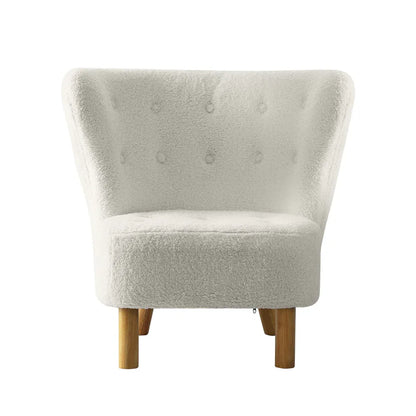 Artiss Armchair Lounge Accent Chair Armchairs Couch Chairs Sofa Bedroom White - Mekamart Australia