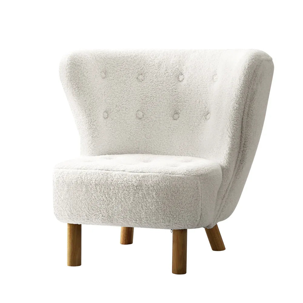 Artiss Armchair Lounge Accent Chair Armchairs Couch Chairs Sofa Bedroom White - Mekamart Australia