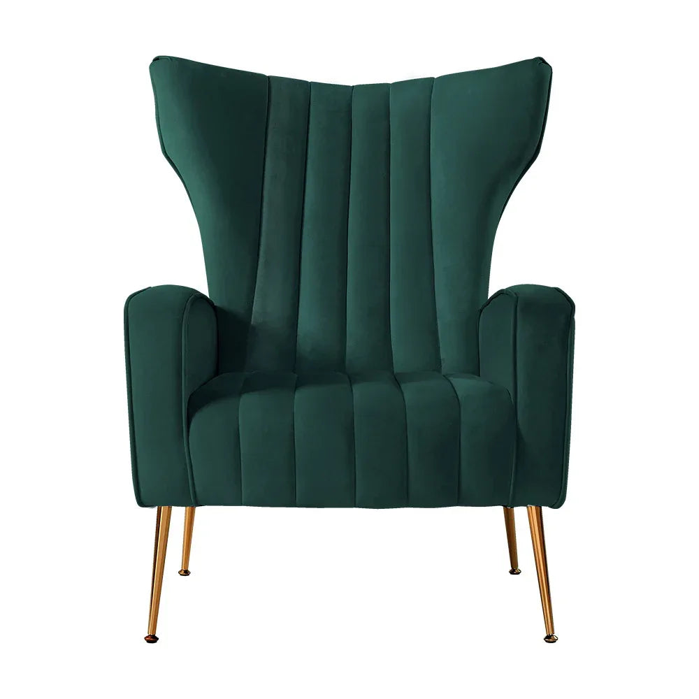Artiss Armchair Green Velvet Kate - Mekamart Australia