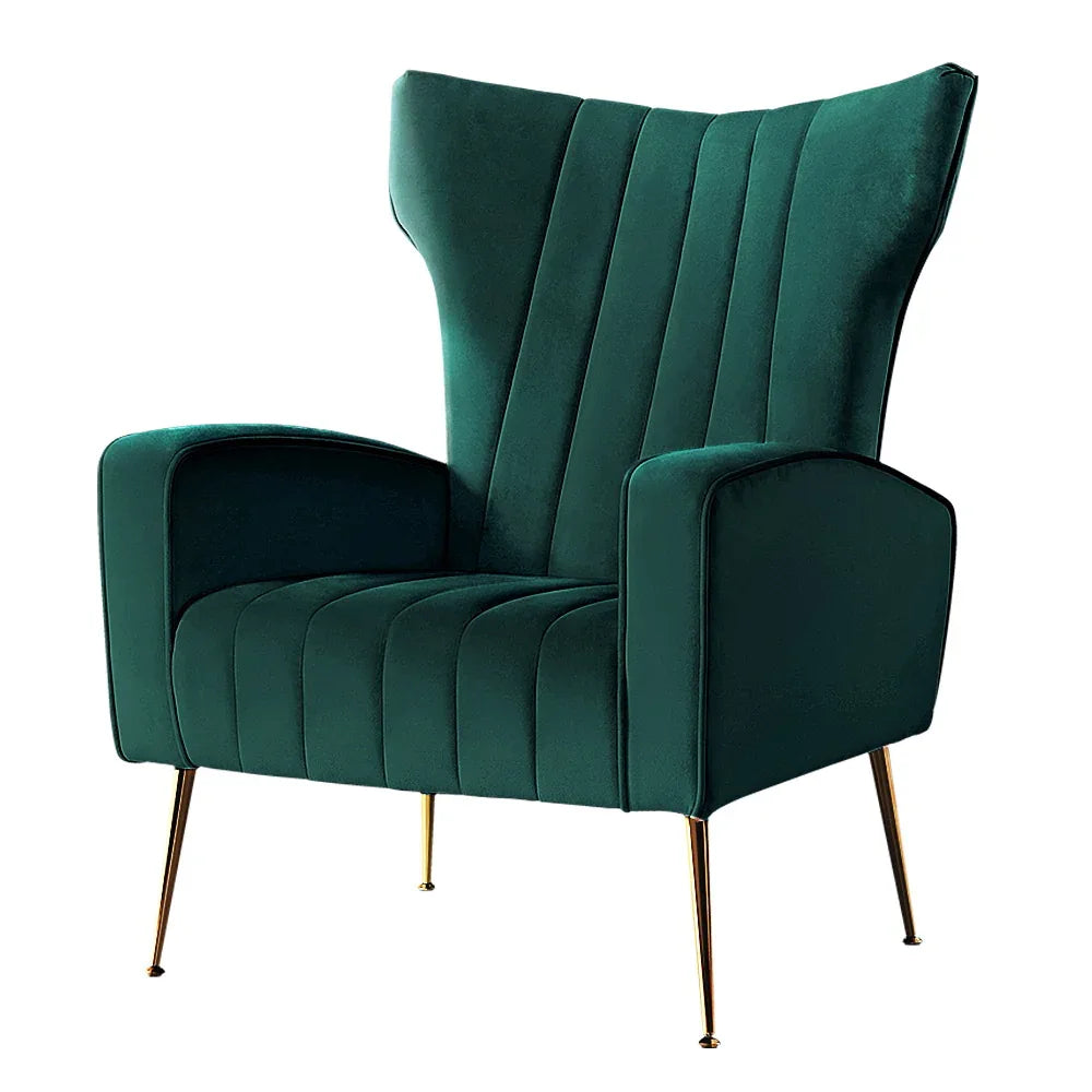 Artiss Armchair Green Velvet Kate - Mekamart Australia