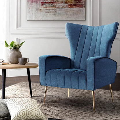 Artiss Armchair Navy Velvet Kate - Mekamart Australia