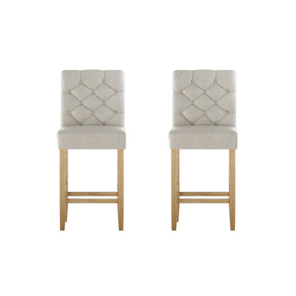 Artiss 2x Bar Stools Linen Upholstered Chairs - Mekamart Australia