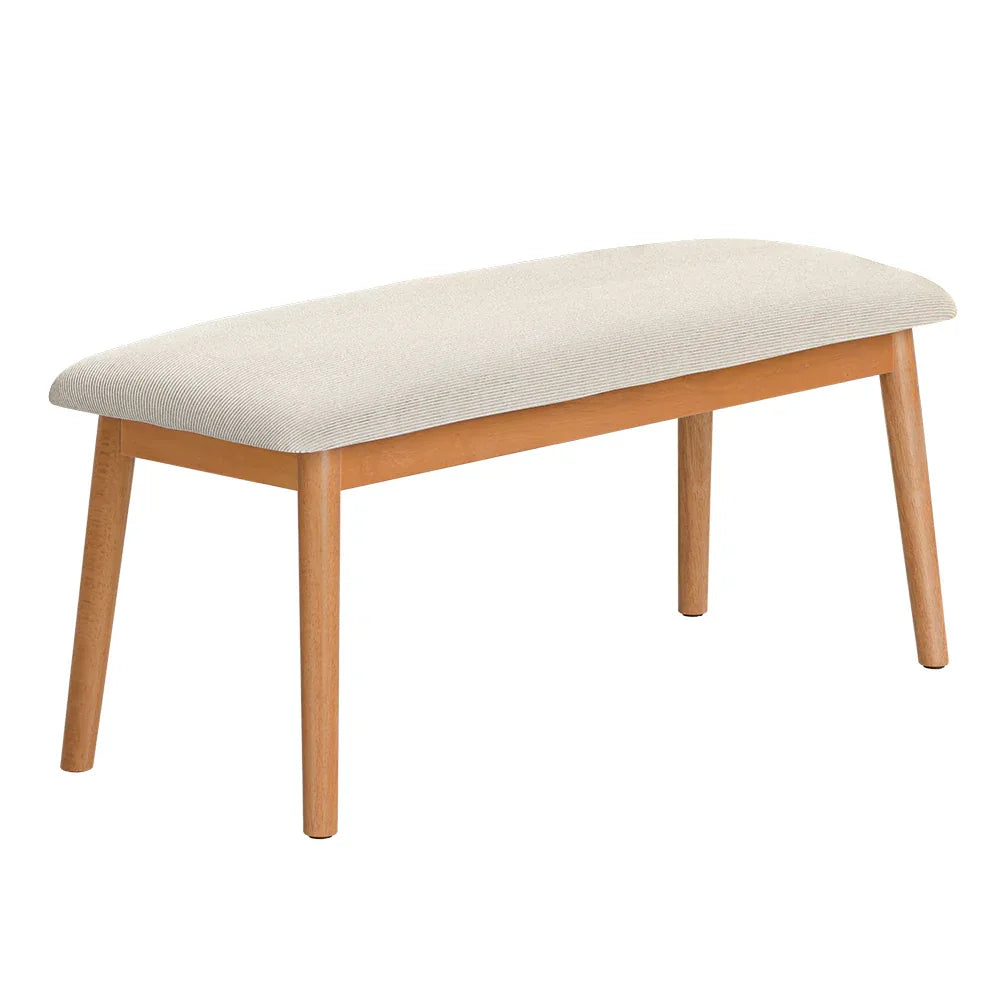 Artiss Dining Bench Upholstery Seat Wooden Chair 106cm - Mekamart Australia