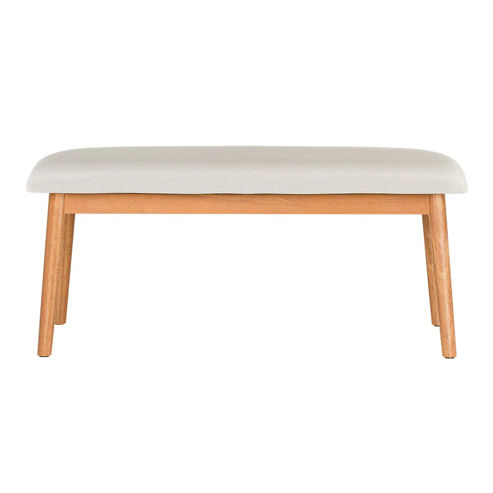 Artiss Dining Bench Upholstery Seat Wooden Chair 106cm - Mekamart Australia