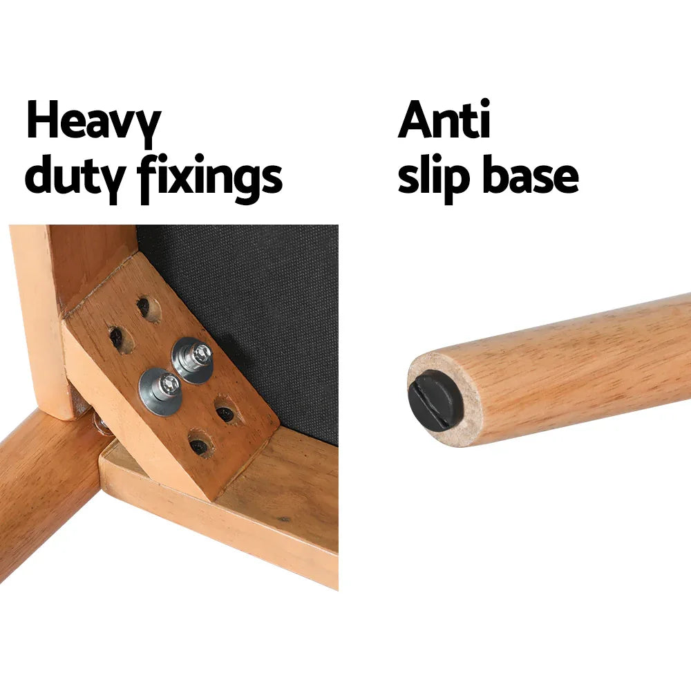 Artiss Dining Bench Upholstery Seat Wooden Chair 106cm - Mekamart Australia