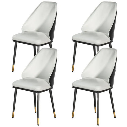 Artiss Dining Chairs Set of 4 Leather Seat Beige and Black - Mekamart Australia