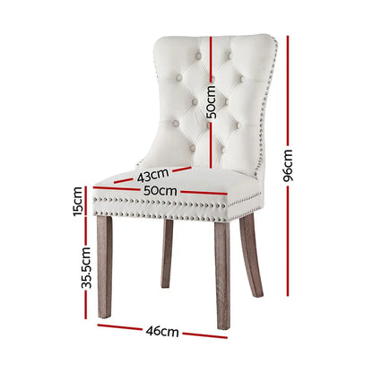 1 Set of 4 Artiss Dining Chairs Beige Velvet - Mekamart Australia