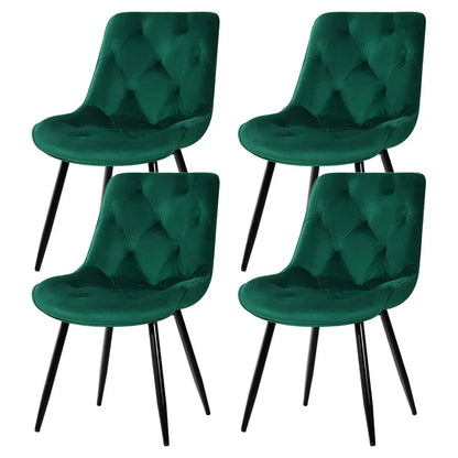Artiss Dining Chairs Set of 4 Velvet Diamond Tufted Green - Mekamart Australia