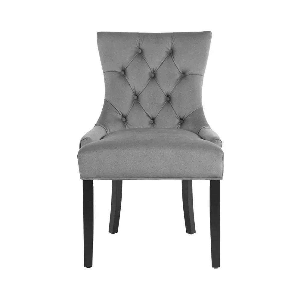 Artiss Dining Chairs Set of 4 Velvet French Provincial Grey - Mekamart Australia