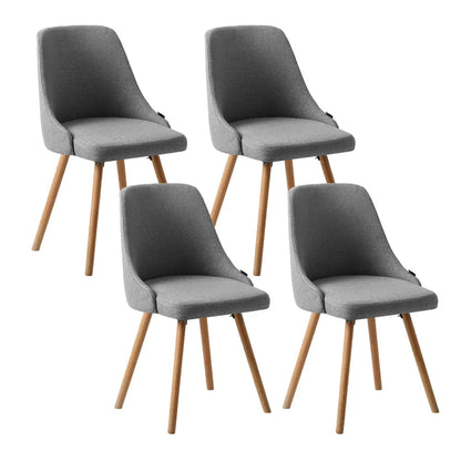 Artiss Dining Chairs Set of 4 Fabric Wooden Grey - Mekamart Australia