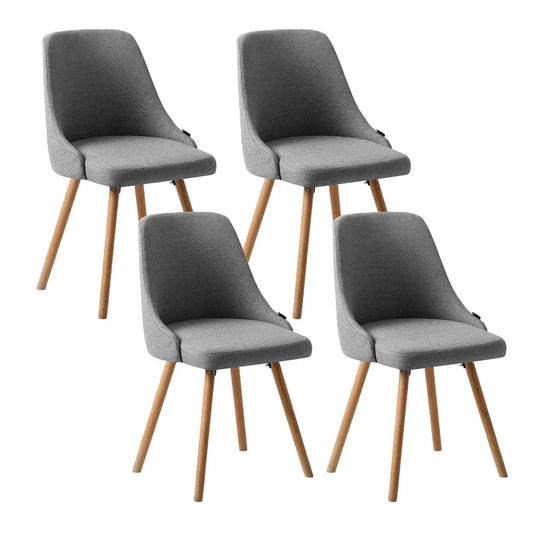 Artiss Dining Chairs Set of 4 Fabric Wooden Grey - Mekamart Australia