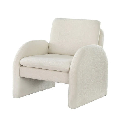 Artiss Armchair Accent Chair Lounge Tub Sofa Couch Curved Arm Seat Boucle White - Mekamart Australia