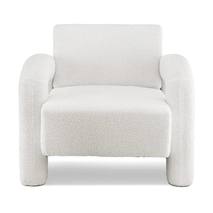 Artiss Armchair Accent Chair Lounge Sofa Couch Curved Seat Boucle White - Mekamart Australia