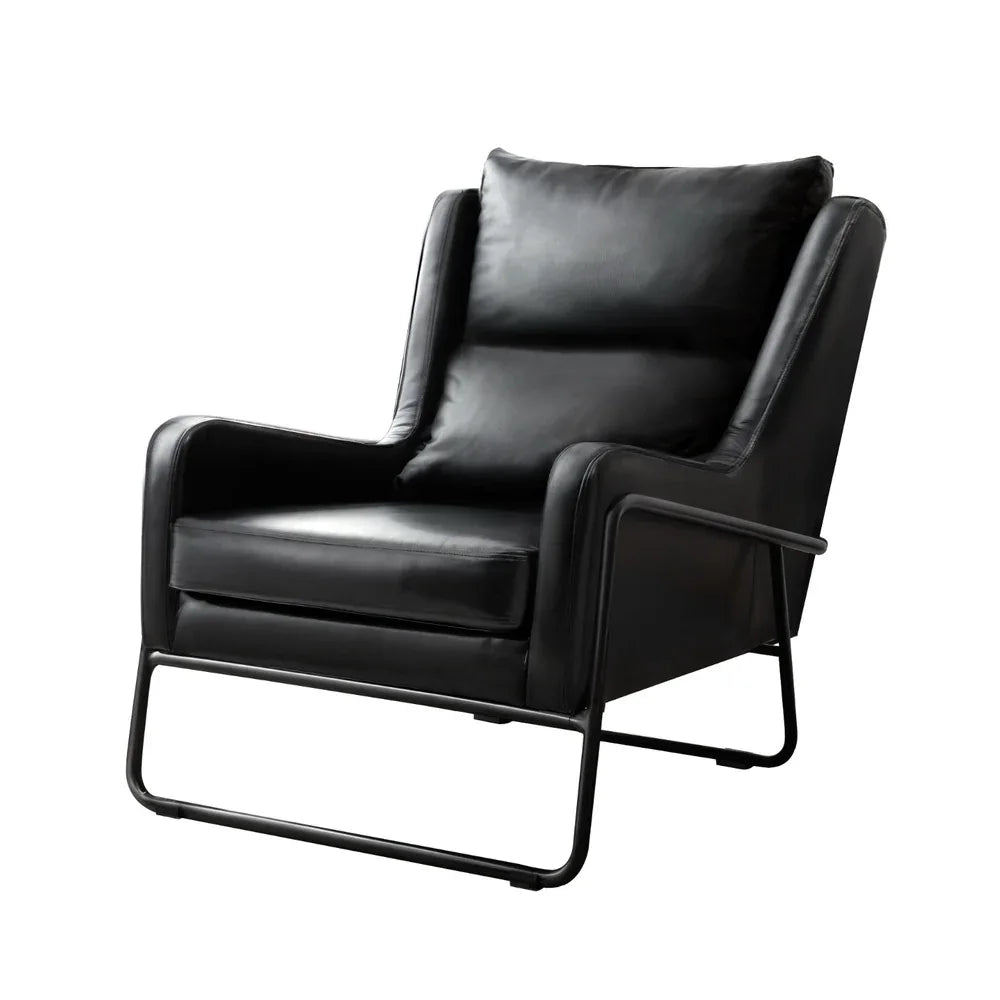 Artiss Armchair Accent Chair PU Leather Wingback Black - Mekamart Australia