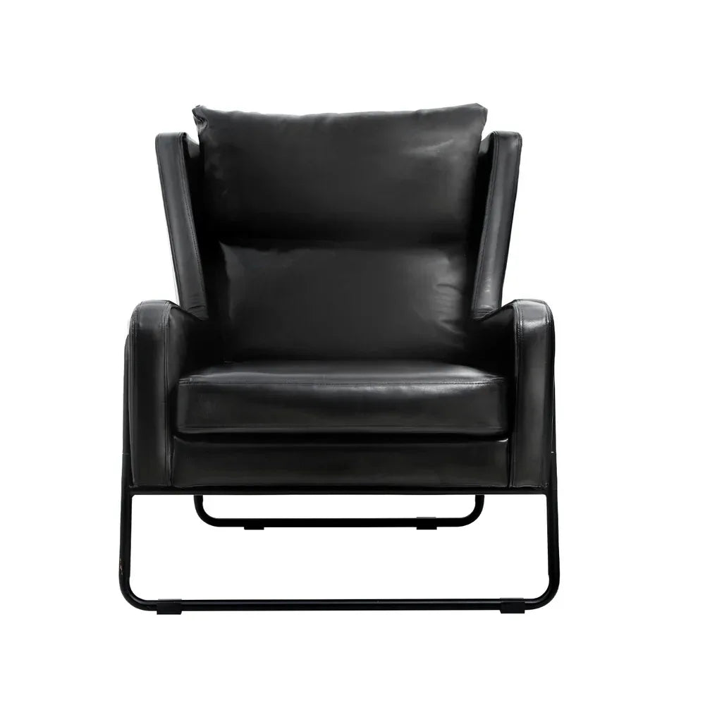 Artiss Armchair Accent Chair PU Leather Wingback Black - Mekamart Australia