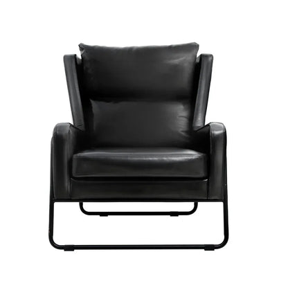Artiss Armchair Accent Chair PU Leather Wingback Black - Mekamart Australia