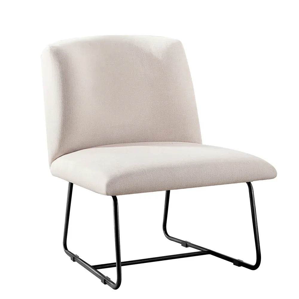 Artiss Accent Chair Armchair Cross Leg Beige - Mekamart Australia