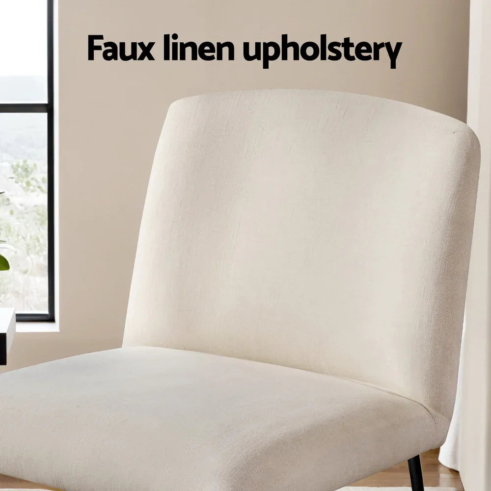 Artiss Accent Chair Armchair Cross Leg Beige - Mekamart Australia