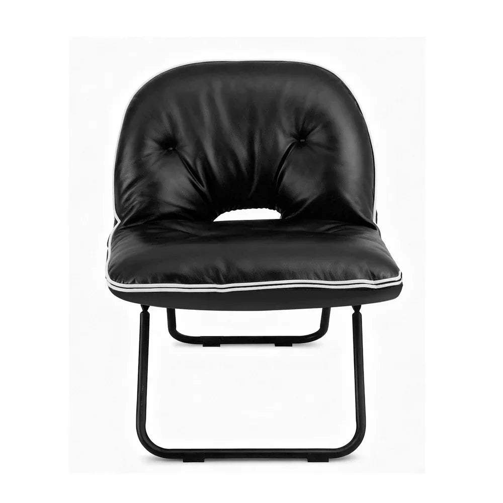 Artiss Foldable Chair 2-In-1 Armchair Lounge Chair Portable Black - Mekamart Australia