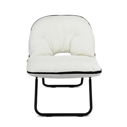 Artiss Foldable Chair 2-In-1 Armchair Lounge Chair Portable White - Mekamart Australia