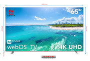 EMETE 65″ Frameless UHD Smart WebOS TV