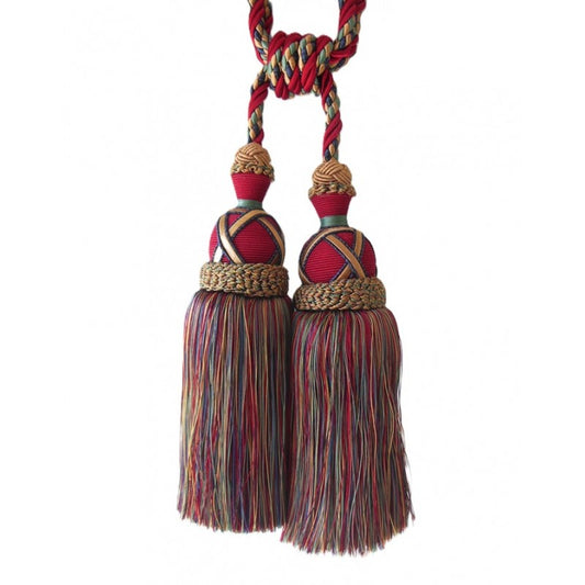 Multi Coloured Double Tassel Curtain Tieback