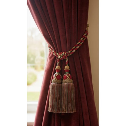 Multi Coloured Double Tassel Curtain Tieback