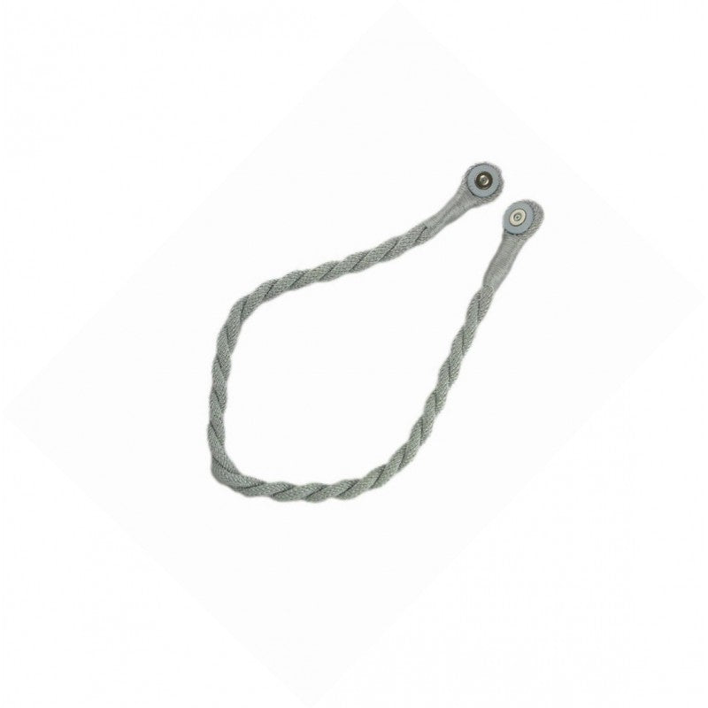 Magnetic weaved rope tieback Silver