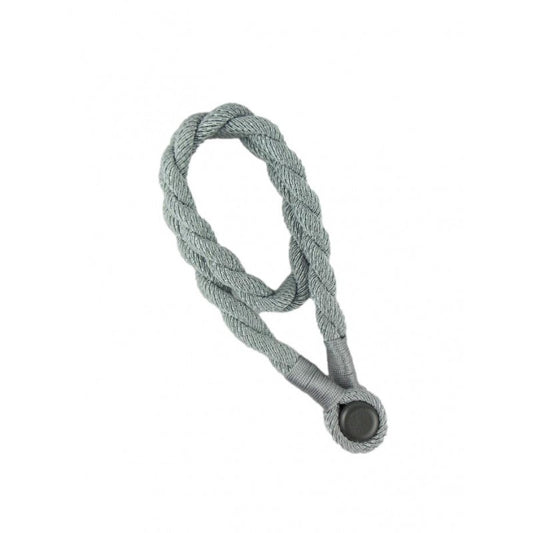 Magnetic weaved rope tieback Grey