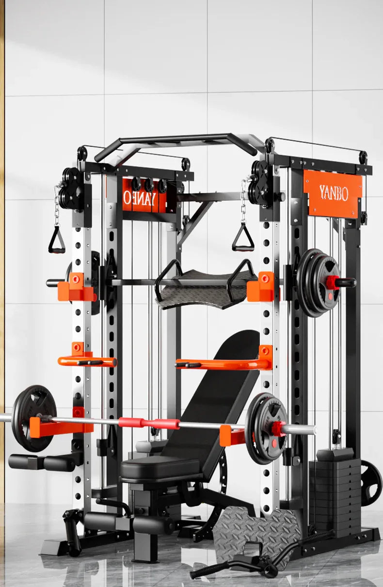 SmartFit M1 Max 130kg Pin Loaded Multi Functional Training Smith Machine Home Gym Power Rack Machine - Mekamart Australia
