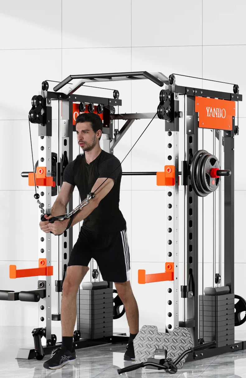 SmartFit M1 Max 130kg Pin Loaded Multi Functional Training Smith Machine Home Gym Power Rack Machine - Mekamart Australia
