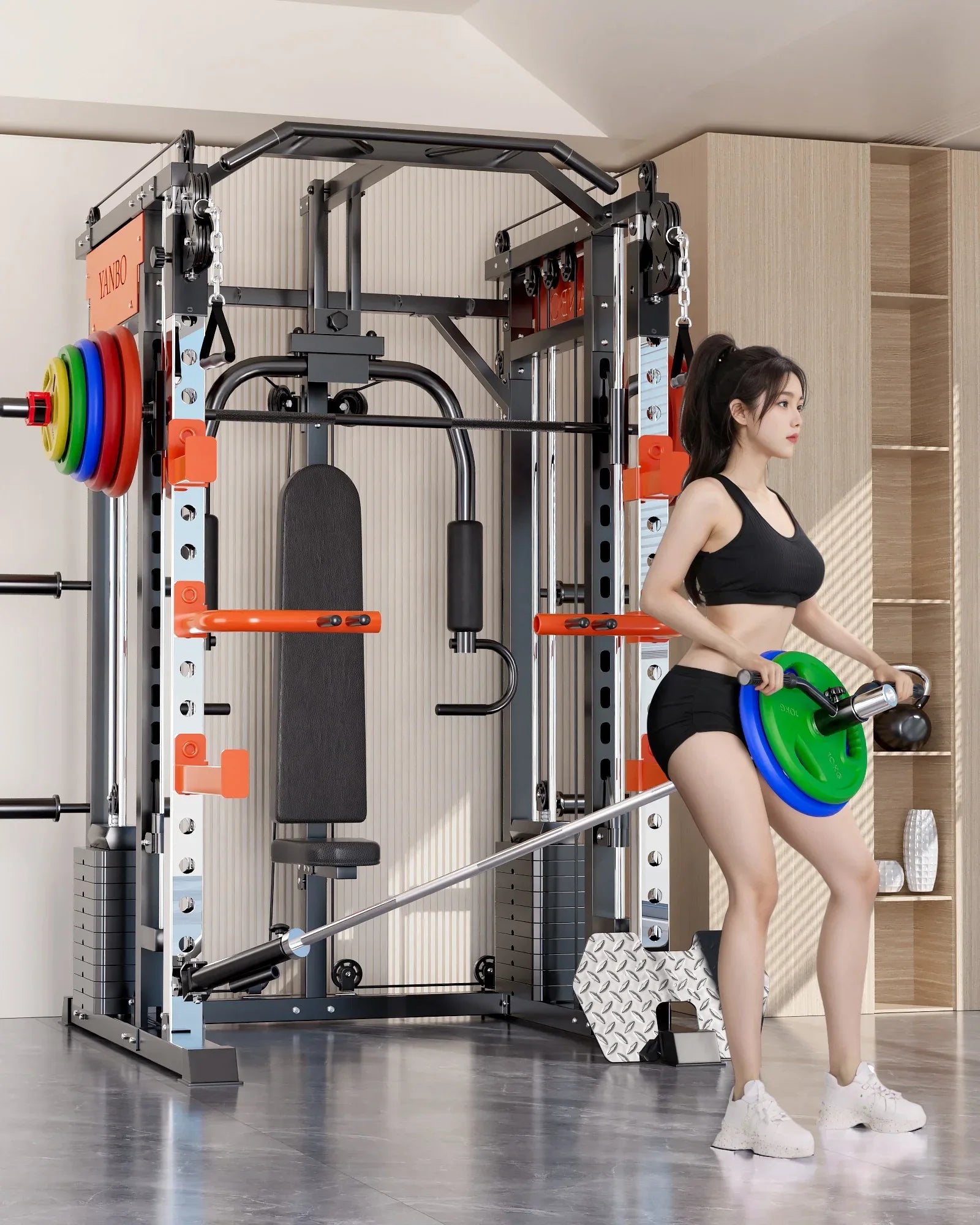 130kgs pin loaded SmartFit M1 Ultra Leg Press and Chest Fly Multi Functional Training Smith Machine Home Gym - Mekamart Australia