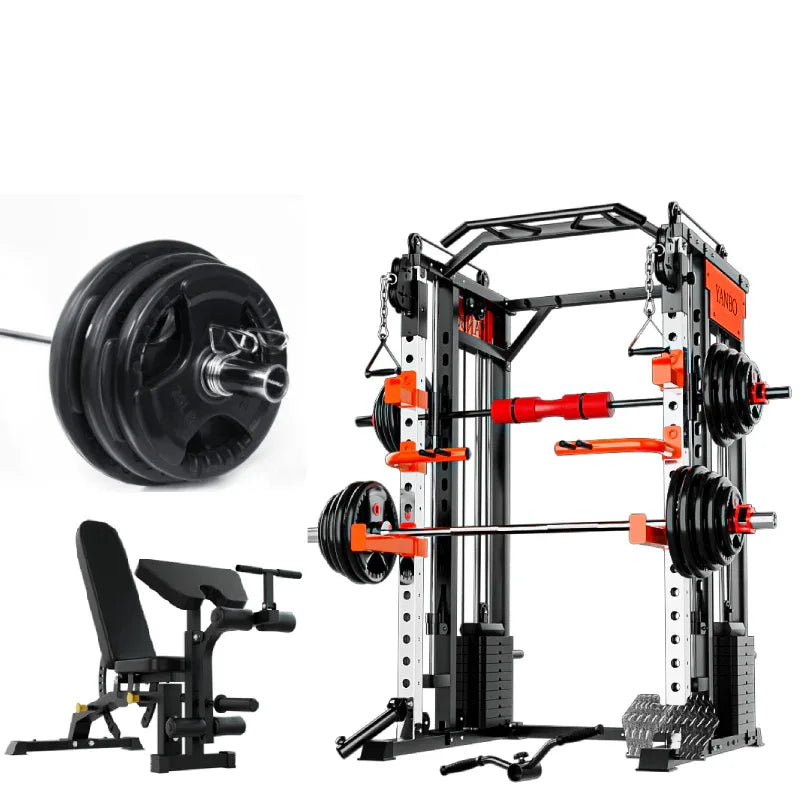 SmartFit M1 Max 130kg Pin Loaded Multi Functional Training Smith Machine Home Gym Power Rack Machine package - Mekamart Australia