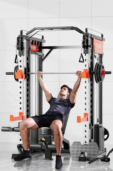 SmartFit M1 Max 130kg Pin Loaded Multi Functional Training Smith Machine Home Gym Power Rack Machine package - Mekamart Australia