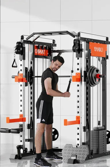 SmartFit M1 Max 130kg Pin Loaded Multi Functional Training Smith Machine Home Gym Power Rack Machine package - Mekamart Australia